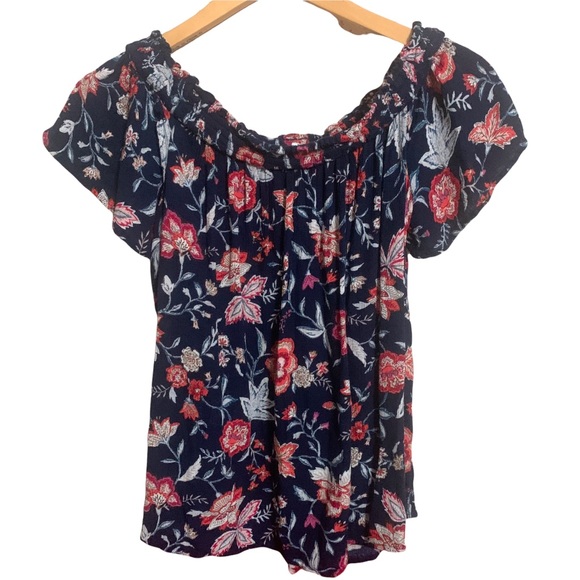 Old Navy Floral Peasant Blouse M - Picture 3 of 4